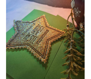 ADVENTSKALENDER VORFREUDE Türchen - Stickserie - 10 ITH Sterne mit Schlitz